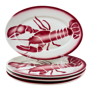 1950s Edward Don & Co. Sterling China Restaurant Ware Lobster Plates – Set of 4