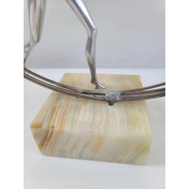 Curtis Jere Signed C. Jere Running Man Sculpture For Sale - Image 4 of 10