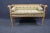 Textile Louis XVI Style Carved Bench For Sale - Image 7 of 8
