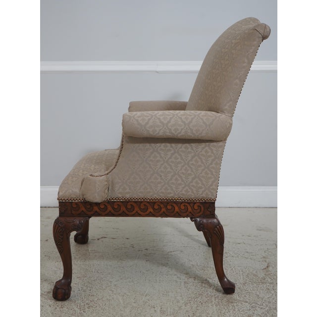 Chippendale Pair Ardley Hall Ball & Claw Newly Upholstered Chairs For Sale - Image 3 of 18