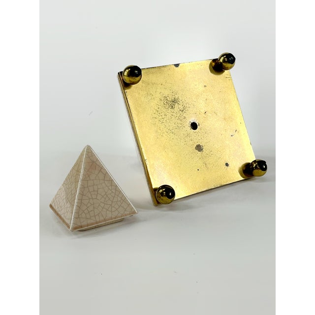 Vintage Postmodern Ceramic Pyramid Box For Sale - Image 9 of 12