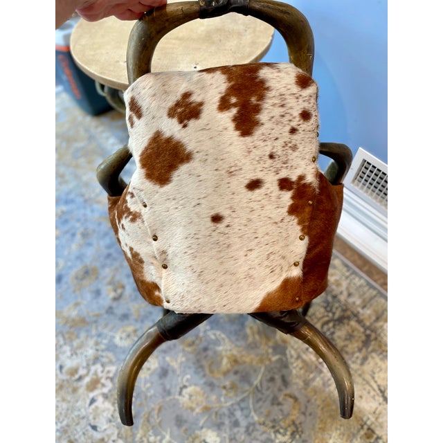 Victorian Antique Victorian Texas Long Horn Slipper Chair For Sale - Image 3 of 6