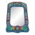 Folk Art Framed Mirror For Sale
