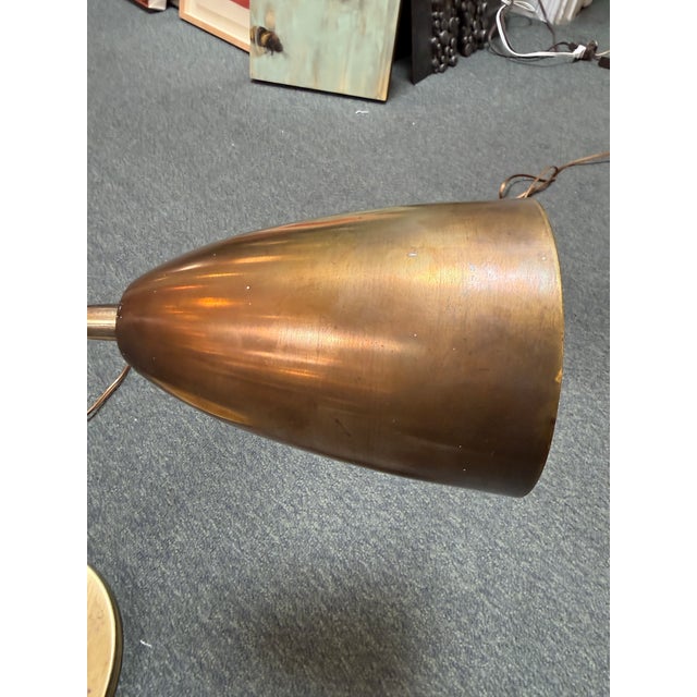 Brass Gooseneck Table Lamp, Mid Century Modern For Sale - Image 11 of 12