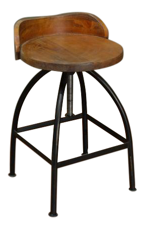 Crafters and Weavers Ashland Low-Back Adjustable Height Bar Stool