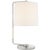Modern Barbara Barry by Visual Comfort Signature Swing Table Lamp in Soft Silver with Linen Shade For Sale - Image 3 of 3