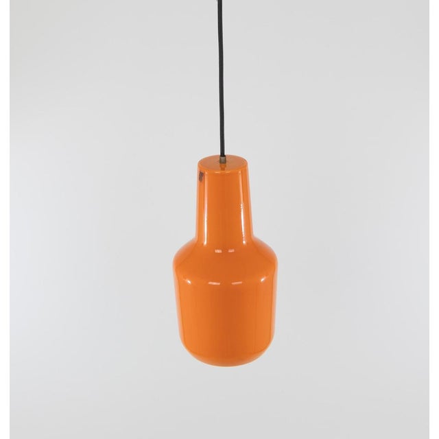 Mid-Century Modern Orange Murano Glass Pendant by Massimo Vignelli for Venini, 1950s For Sale - Image 3 of 8
