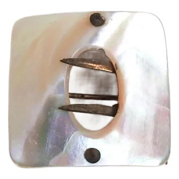 Small Antique Mother of Pearl Buckle Brooch For Sale