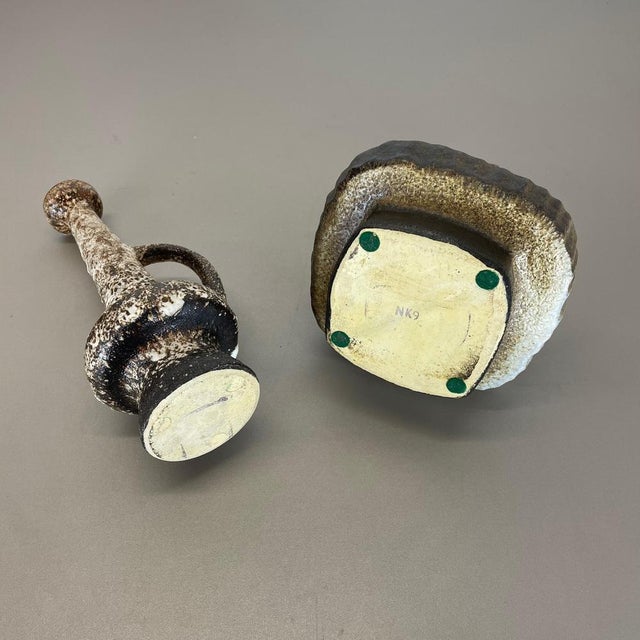 Ceramic Studio Pottery Vases attributed to Piet Vest Ceramics, Netherlands, 1970s, Set of 2 For Sale - Image 16 of 18