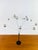 Vintage 1960s Kinetic Sculpture spray like design silver balls on thin black wire black metal base measures appx - 16"T -...