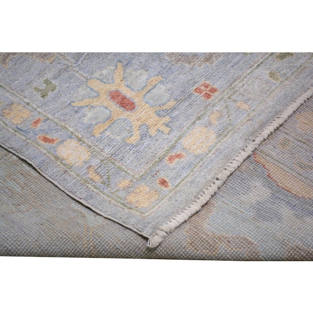 2010s Turkish Oushak Hand Knotted Wool Rug, 10'x14'1'' For Sale - Image 5 of 5