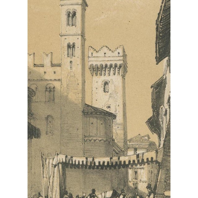 J.D. Harding, Trent, Tyrol, Street Scene, 1836, Lithograph For Sale - Image 6 of 9