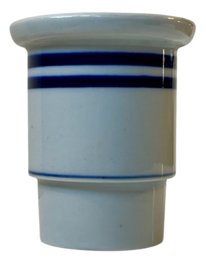 Stoneware Vase with Blue Stripes by Niels Refsgaard for Danish Design Ltd., 1980s