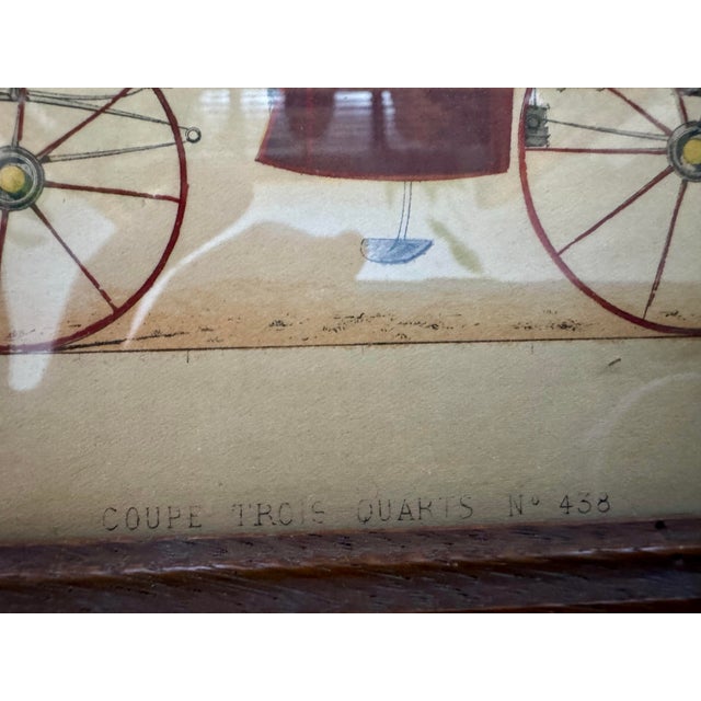 Pair of Hand-Tinted Horse Carriage Etchings by Coppoch Brothers – Framed Prints, c.1880s–1900s For Sale - Image 4 of 9