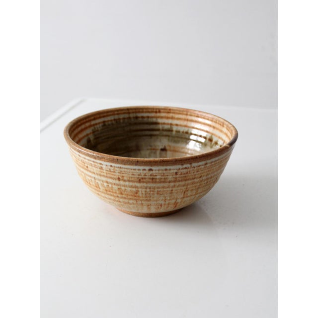 Late 20th Century Vintage Handmade Studio Pottery Bowl For Sale - Image 5 of 15