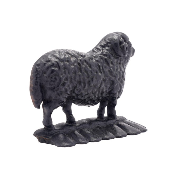 Metal English Victorian Cast Iron Ram Doorstop, C. 1880 For Sale - Image 7 of 7