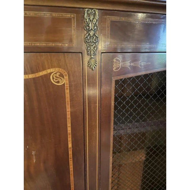 Late 19th Century Late 19th Century French Three Door Cabinet in Mahogany For Sale - Image 5 of 9