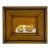 Vintage Lemon Still Life in Ochre Frame, Impressionist, Mid 20th C, Signed For Sale