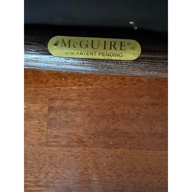 Set of 2 Barbara Barry for McGuire Caned Arm Chairs For Sale - Image 9 of 9