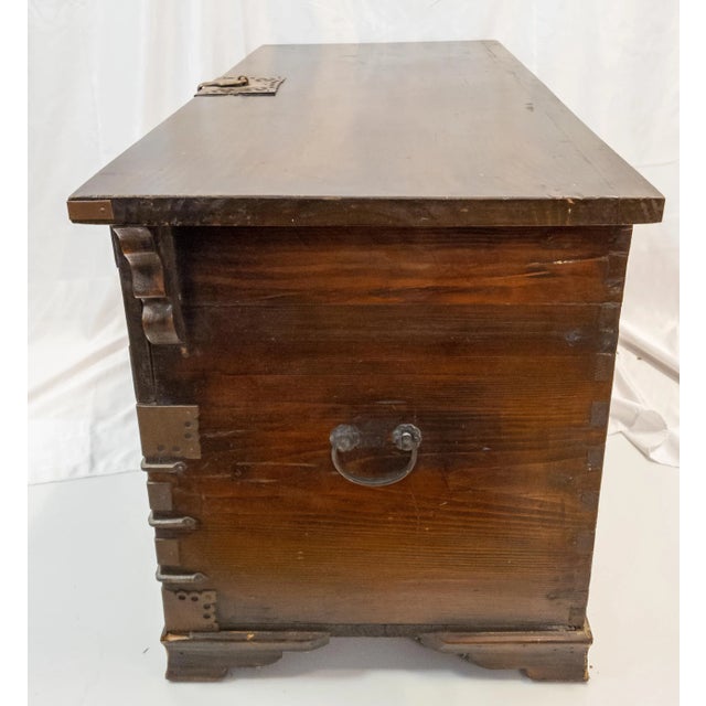 Early 20th Century Decorative Asian Korean Tansu Fall Front Chest For Sale - Image 9 of 13