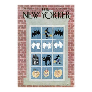 1979 Vintage New Yorker Magazine Cover by Charles Martin, October 29, Halloween For Sale