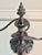 Hollywood Regency Vintage Black Powder-Coated Brass Two-Arm Candelabrum With Grape & Vine Detail For Sale - Image 3 of 10
