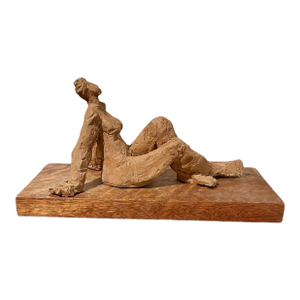 Mid-Century Pottery Sculpture of a Female Figure (9.25” High)