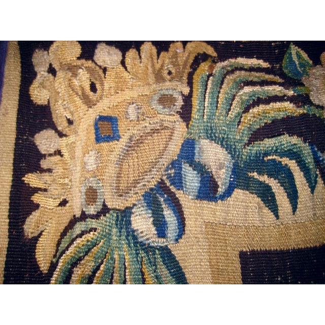 Mid 18th Century French Aubusson Verdure Tapestry Border With Two Crowns For Sale - Image 11 of 18