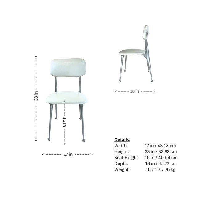 1950s White Retro Kitchen Table and Four (4) Chairs - Set of 5 For Sale - Image 13 of 16