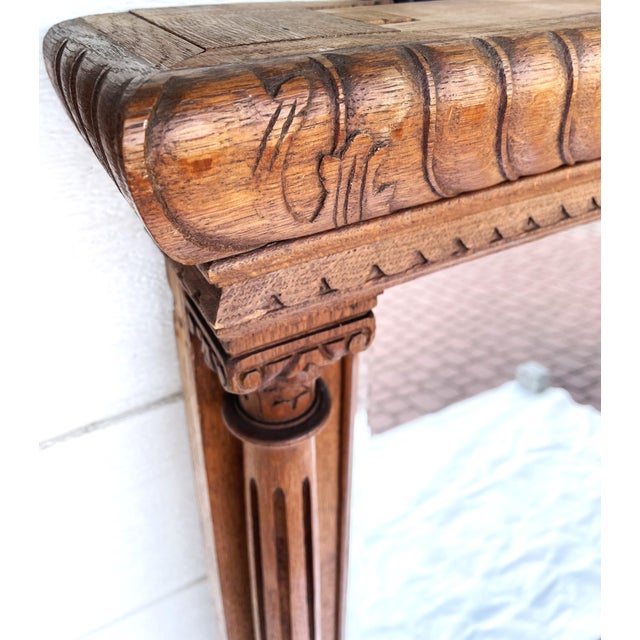Antique Oak Mirror, 1923 For Sale - Image 12 of 17