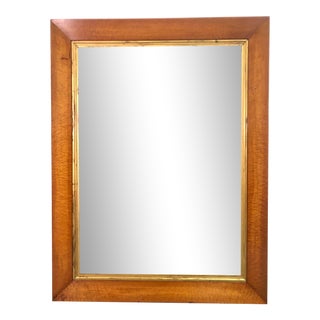 Antique English Style Birds Eye Maple Large Mirror For Sale