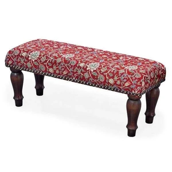 English 00 Evenlode Red Narrow Stool For Sale - Image 3 of 3