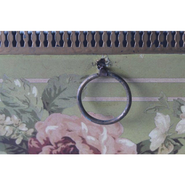 19th Century French Style Sheet Metal Cachepot Wastebasket Planter Flowers Hoop Handles Footed Details Vintage For Sale - Image 11 of 14