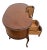 Wood Vintage French Desk Kidney Shaped Vanity Four Carved Drawers Petite Size For Sale - Image 7 of 12