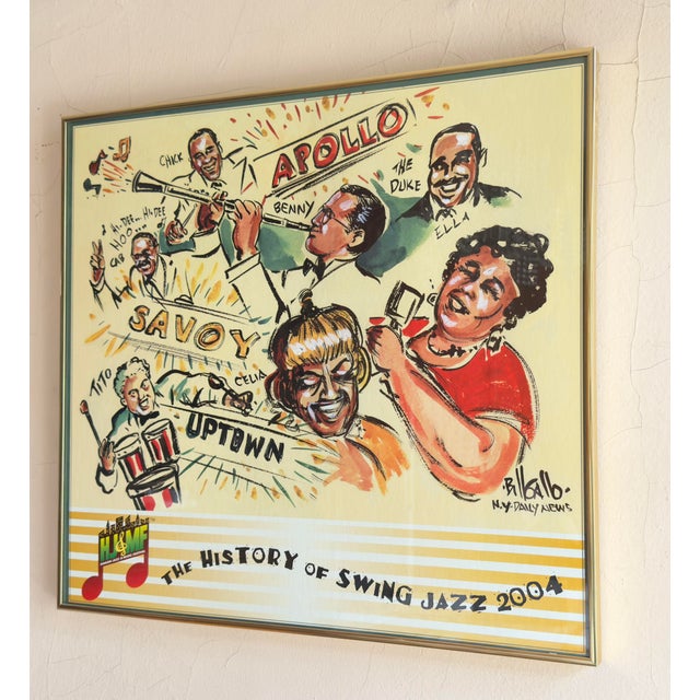Framed Jazz Poster the History of Jazz Swing Wall Art by Bill Gallow Music Decor Print For Sale - Image 12 of 12
