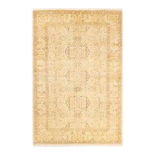 Mogul, One-of-a-Kind Hand-Knotted Area Rug - Ivory, 5' 4" x 7' 10" For Sale