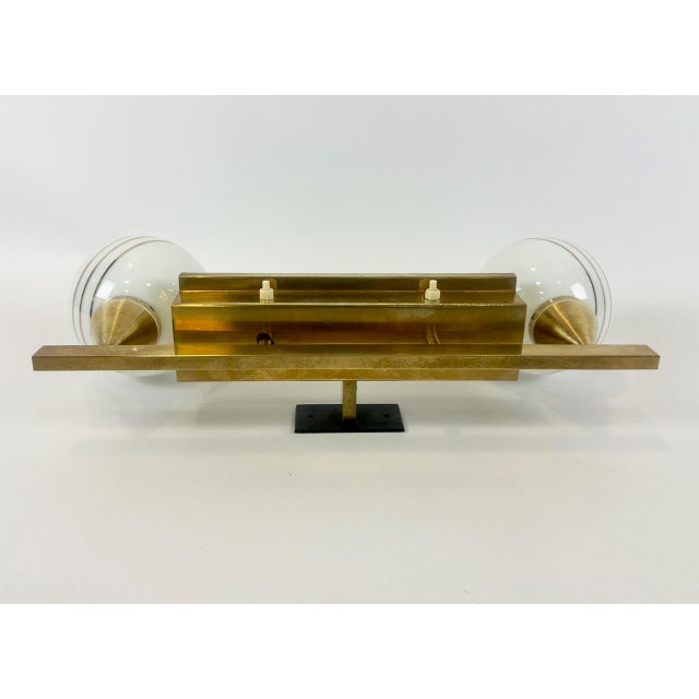 Art Deco Brass Wall Lamp, 1920s For Sale - Image 3 of 10