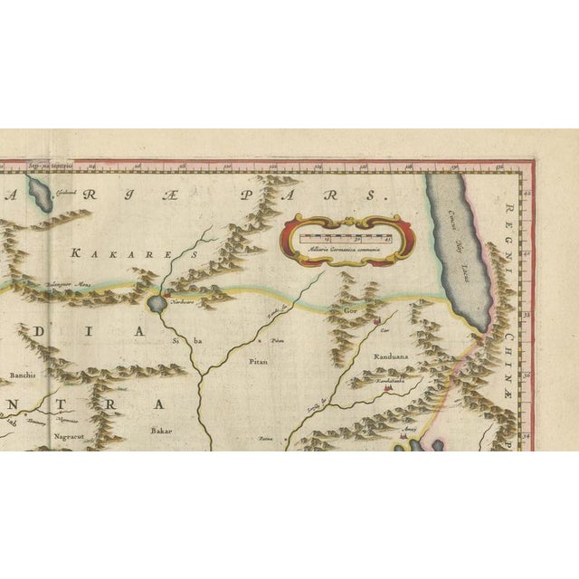 Imperial Mughal India Map from Blaeu, 1642 For Sale - Image 10 of 13