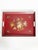 Red Iron Tray with Floral Motif, France, 1940 For Sale - Image 3 of 13
