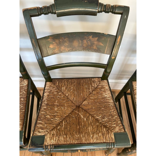 1940s 4 Vintage Hitchcock Harvest Chairs For Sale - Image 5 of 6