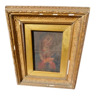 Antique Framed 17th Century Mexican Retablo For Sale