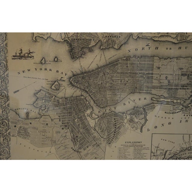 Antique 1855 Brooklyn Magnus Map For Sale - Image 4 of 9