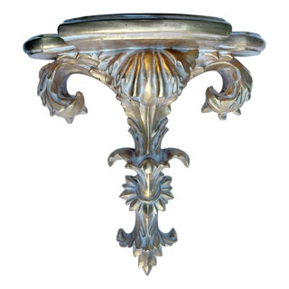 1990s Italian Louis XVI Style Corbel Sconce Wall Console Shelf For Sale