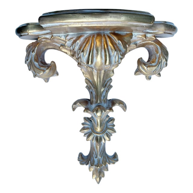 1990s Italian Louis XVI Style Corbel Sconce Wall Console Shelf For Sale