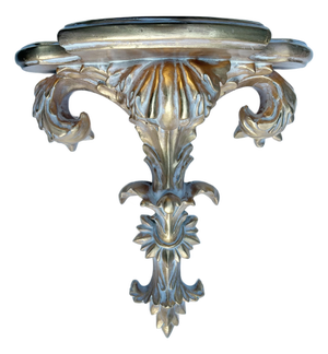1990s Italian Louis XVI Style Corbel Sconce Wall Console Shelf