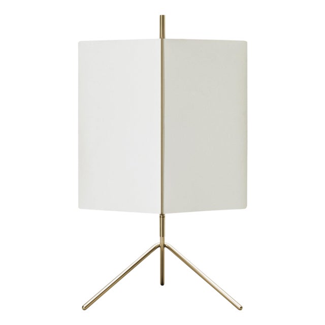3T09 Bronze Structure and Ivory Fabric Table Lamp by Neri & Hu for Cassina For Sale