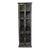 Black & Brass Narrow Display Cabinet For Sale