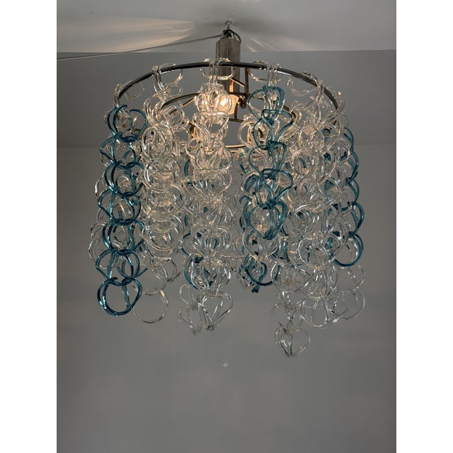 1960s Murano Glass Ceiling Light in the style of Angelo Mangiarotti for Vistosi, 1960 For Sale - Image 5 of 10