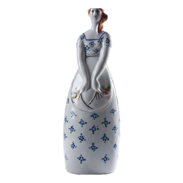 Antique Porcelain Bottle by Michelaud for Robj Paris, 1920s For Sale