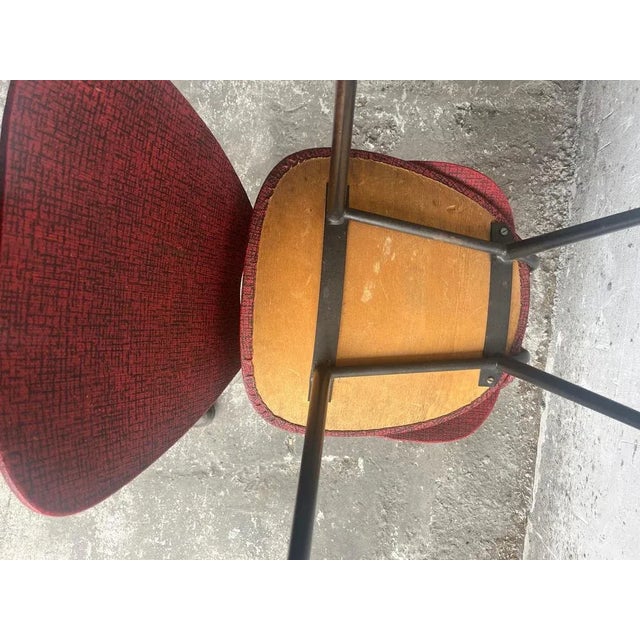 Plastic Set of Mid-Century Modern Red Dining Chairs, 1960s For Sale - Image 7 of 8